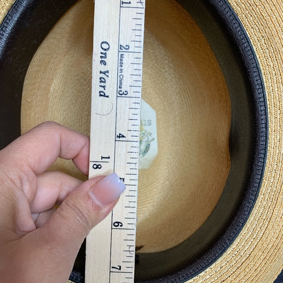 Vintage Stetson Straw Fedora Brown Hat 1950s 1960s Sz Original Box - Picture 8 of 13